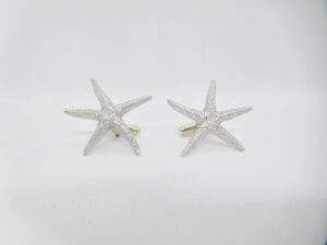 Pewter starfish cufflinks
