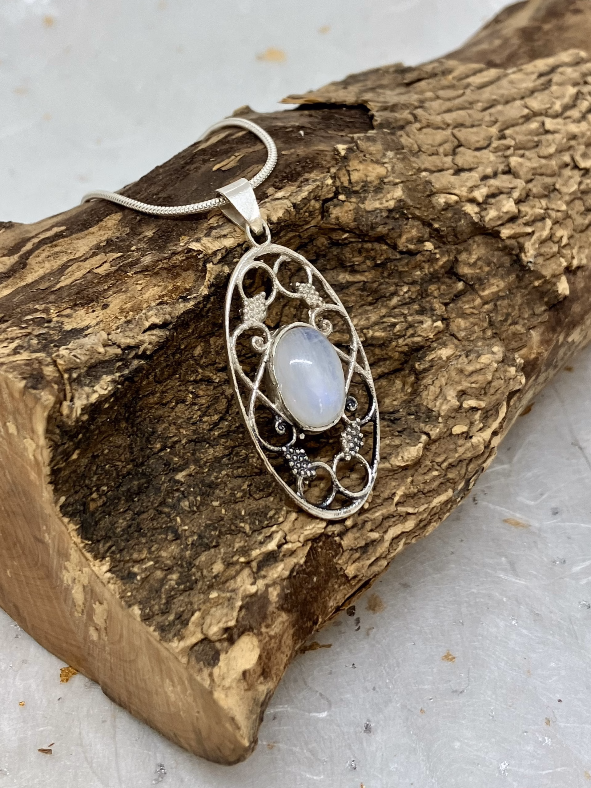 Jonathan Swan Silver Moonstone Necklace